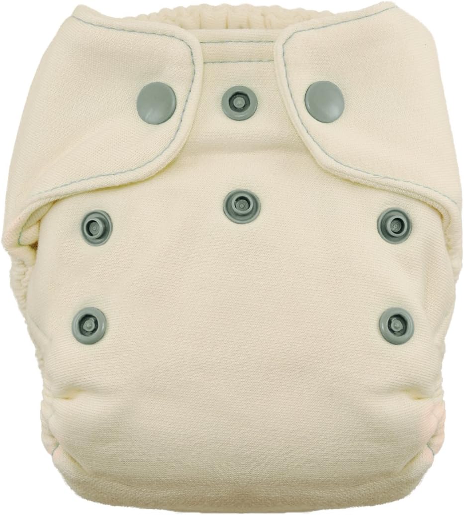 Thirsties Snap Natural Newborn Bamboo Fitted Cloth Diaper, Fin 1 Count (Pack of 1) - Image 1